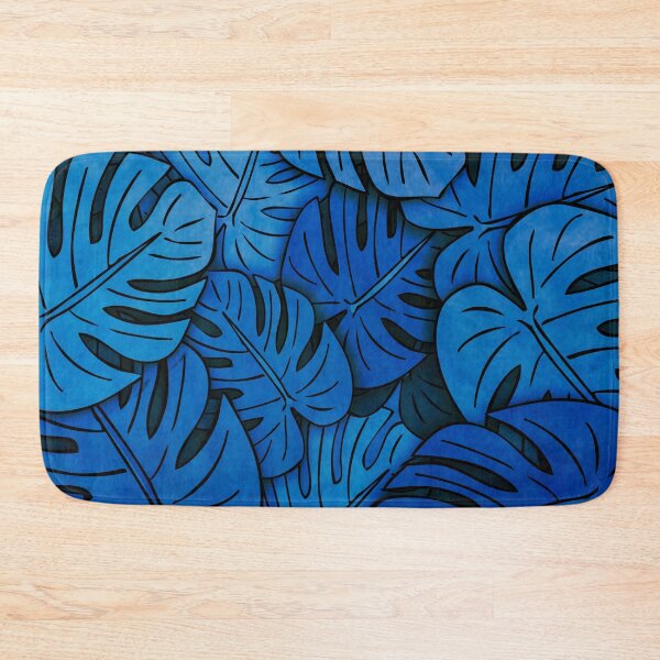 Item preview, Blue Monstera Leaves designed and sold by HeadRubble.