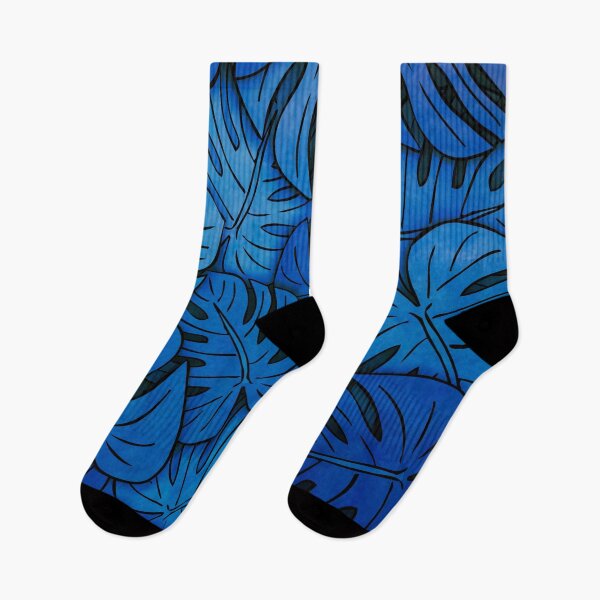 Item preview, Blue Monstera Leaves designed and sold by HeadRubble.