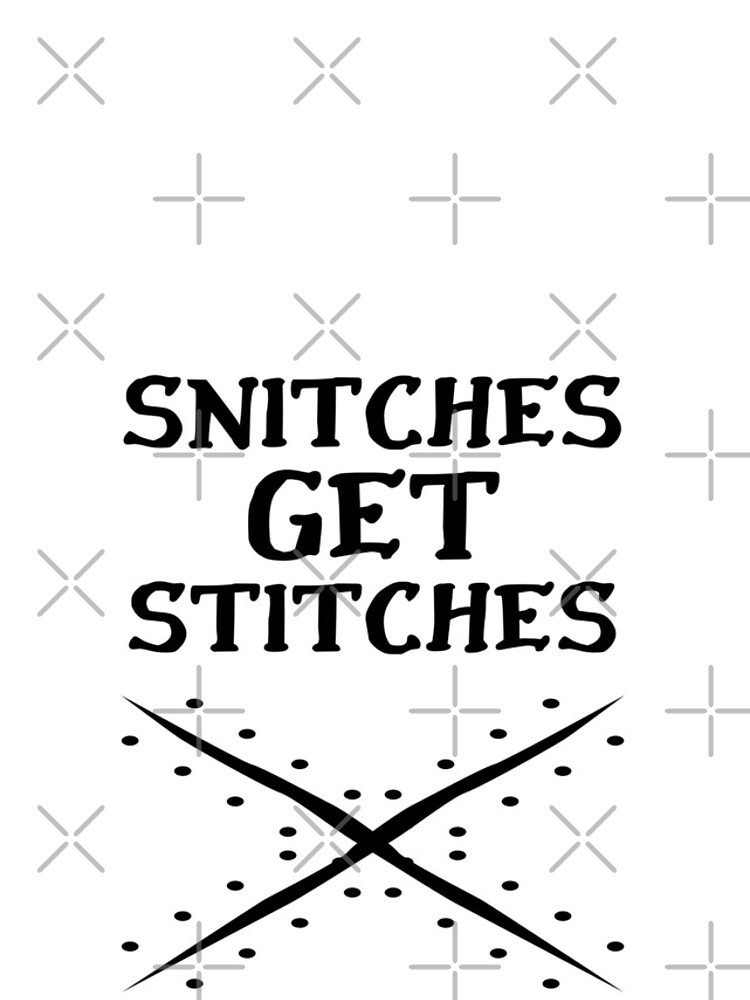 Thumbnail 4 of 4, iPhone Case, Snitches get Stitches designed and sold by RIVEofficial.