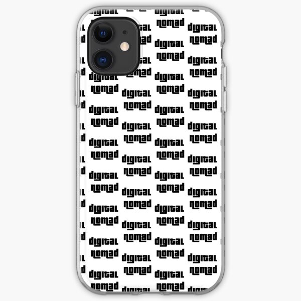 Nómada digital: diseño de logotipos Funda blanda para iPhone