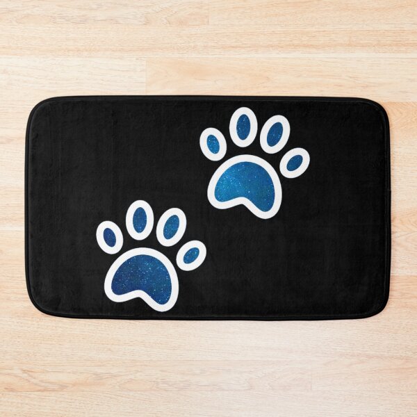 Item preview, sparkling blue dog paw print designed and sold by HR-the-Chemist.