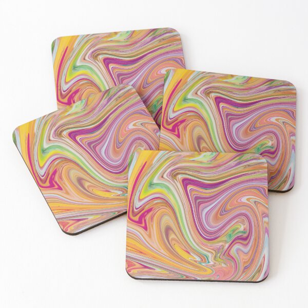 Item preview, Multicolored paint flow orange purple designed and sold by amagaclothing.