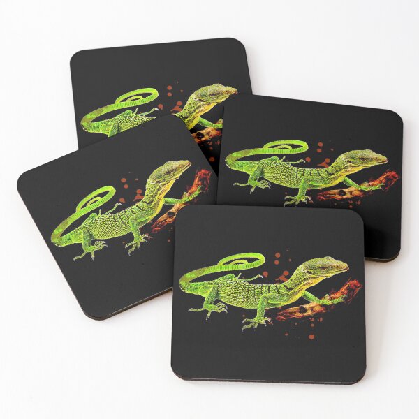 Artikelvorschau, Green Tree Monitor Aquarell Reptilienhalter entworfen und verkauft von JRRTs.