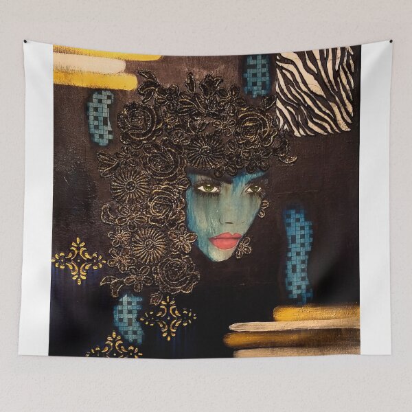 Item preview, Large Blue Lady Painting designed and sold by DEBORAH CROSS.