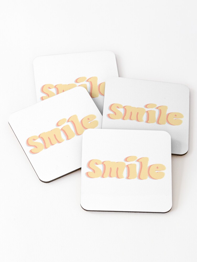 Thumbnail 1 of 5, Coasters (Set of 4), Smile designed and sold by DZgraphics.