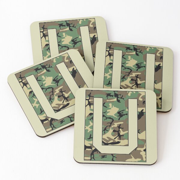 Item preview, Letter "U" Military Camo Stencil font designed and sold by 65 MCMLXV.