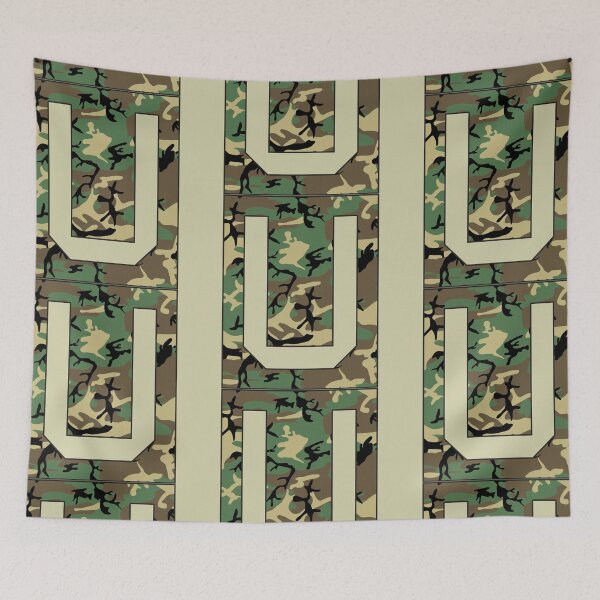 Item preview, Letter "U" Military Camo Stencil font designed and sold by 65 MCMLXV.