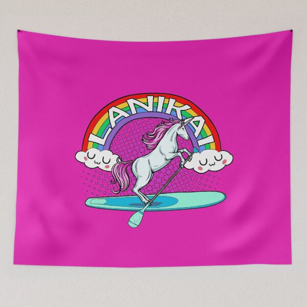 Item preview, Lanikai Beach Hawaii Rainbow Unicorn Paddle Board uwu designed and sold by LocalKineStuffs.