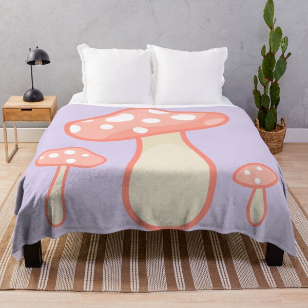 Item preview, pastel pink cottagecore mushrooms designed and sold by prismatic paper co.