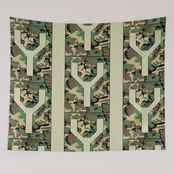 Item preview, Letter "Y" Military Camo Stencil font designed and sold by 65 MCMLXV.