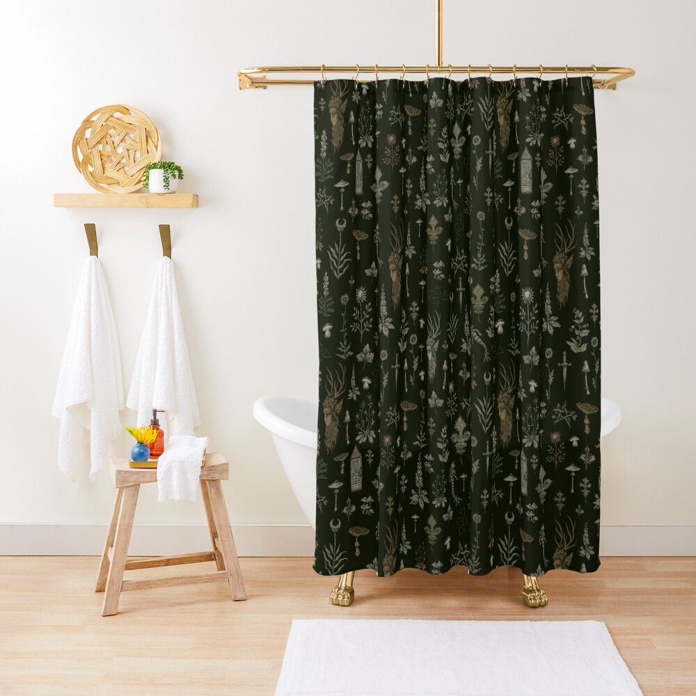 Forest and Field Guardian Shower Curtain