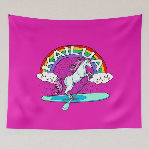 Item preview, Kailua Hawaii Rainbow Unicorn Paddle Board uwu designed and sold by LocalKineStuffs.