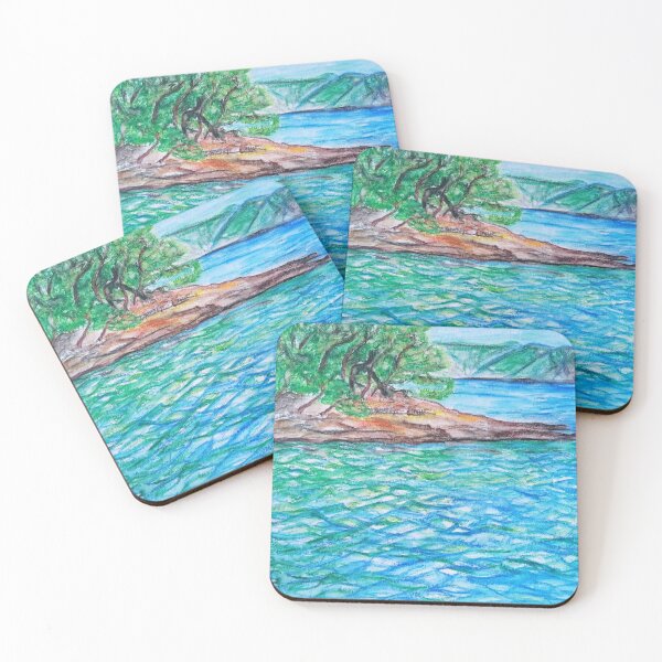 Item preview, MEDITERRANEAN BLUE, A SEASIDE PAINTING designed and sold by IvanaKada.