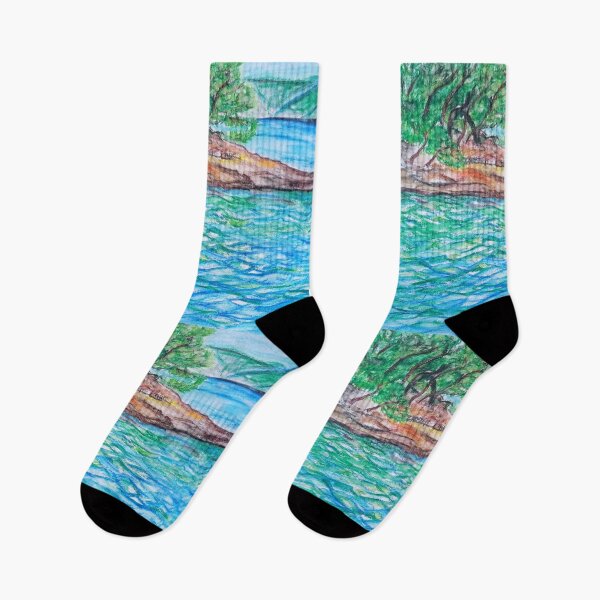 Item preview, MEDITERRANEAN BLUE, A SEASIDE PAINTING designed and sold by IvanaKada.