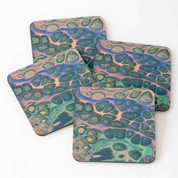 Item preview, Color flow blue orange green ammonite designed and sold by amagaclothing.
