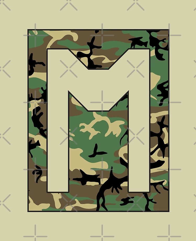 Army Camouflage Monogram Letter Z Pencil Case Military Camo