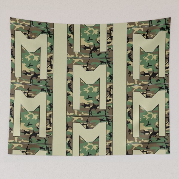 Item preview, Letter "M" Military Camo Stencil font designed and sold by 65 MCMLXV.