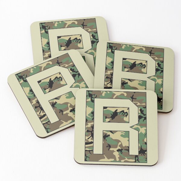 Item preview, Letter "R" Military Camo Stencil font designed and sold by 65 MCMLXV.