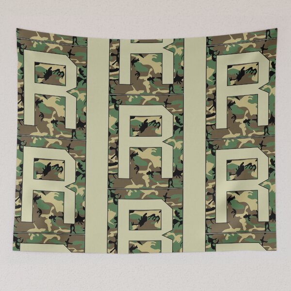 Item preview, Letter "R" Military Camo Stencil font designed and sold by 65 MCMLXV.
