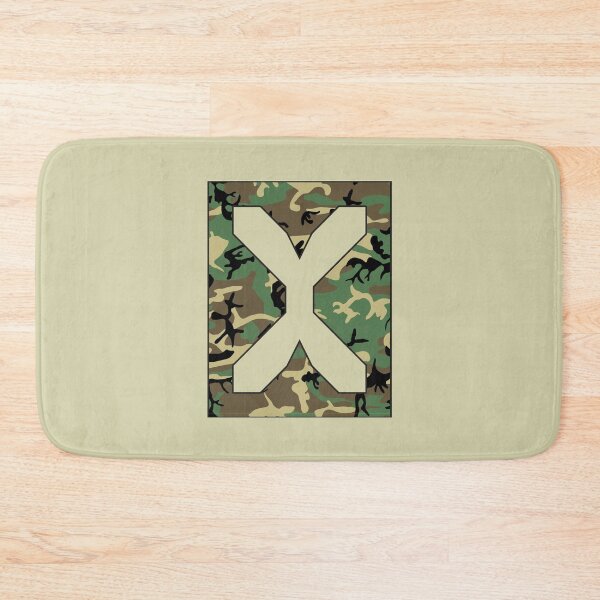 Item preview, Letter "X" Military Camo Stencil font designed and sold by 65 MCMLXV.