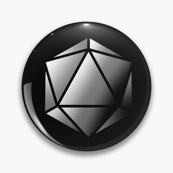 Artikelvorschau, Schwarz / Weiß D20 Würfel entworfen und verkauft von mrfictional.