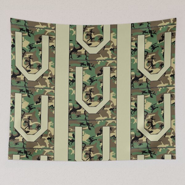Item preview, Letter "V" Military Camo Stencil font designed and sold by 65 MCMLXV.