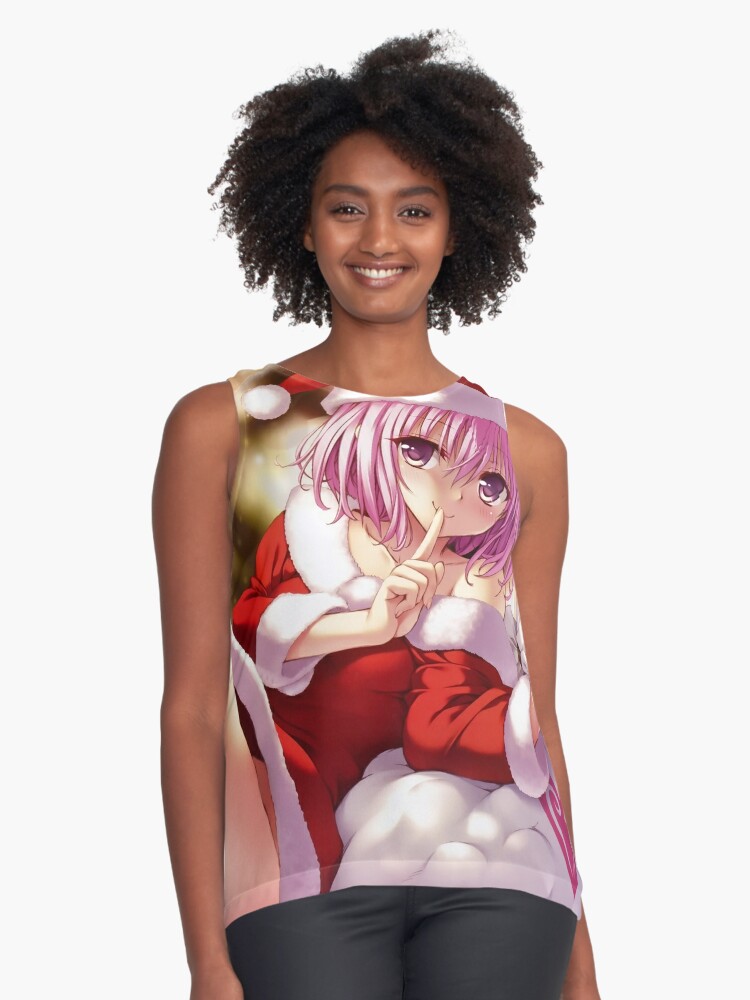 Blusa sin mangas «Momo Deviluke Santa Outfit» de XanderDreams | Redbubble