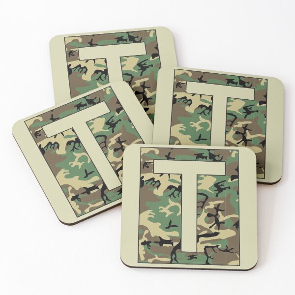 Item preview, Letter "T" Military Camo Stencil font designed and sold by 65 MCMLXV.