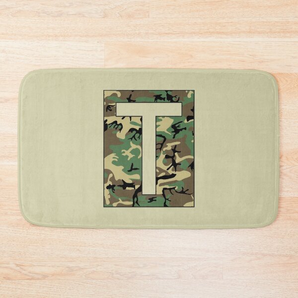 Item preview, Letter "T" Military Camo Stencil font designed and sold by 65 MCMLXV.