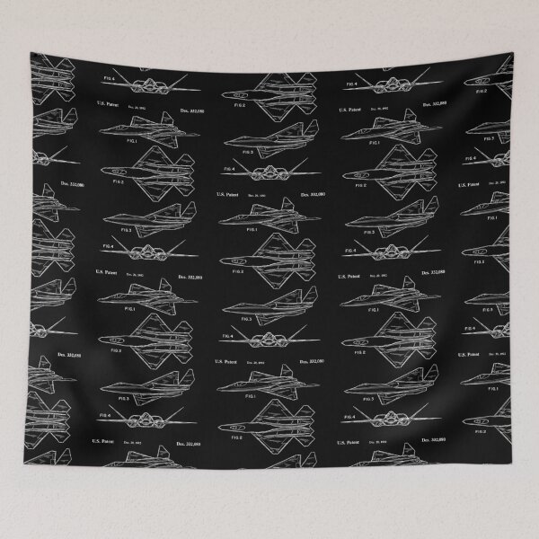 Item preview, Fighter Aircraft 1992 patent white designed and sold by InkedArtPrints.