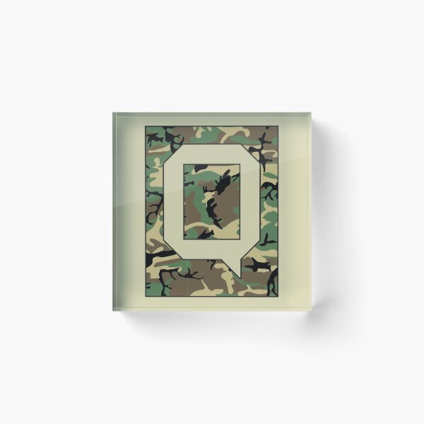 Item preview, Letter "Q" Military Camo Stencil font designed and sold by 65 MCMLXV.