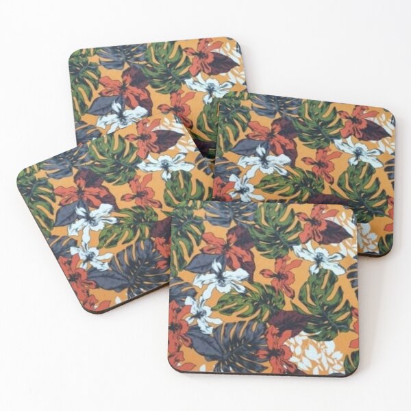 Item preview, Monstera leaves and Flowers Print  designed and sold by africanvisuals.