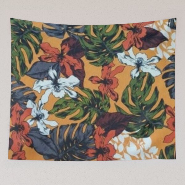 Item preview, Monstera leaves and Flowers Print  designed and sold by africanvisuals.