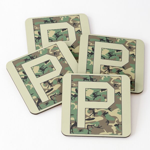 Item preview, Letter "P" Military Camo Stencil font designed and sold by 65 MCMLXV.