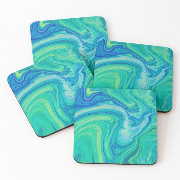 Item preview, Color flow green turquoise blue designed and sold by amagaclothing.