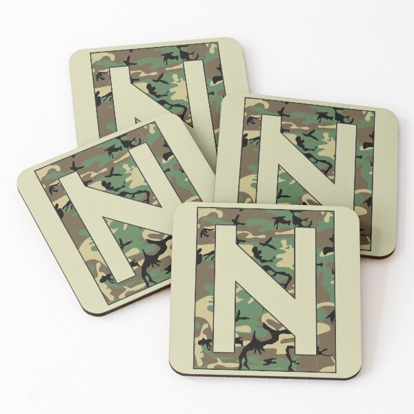 Item preview, Letter "N" Military Camo Stencil font designed and sold by 65 MCMLXV.