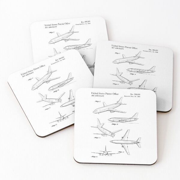 Item preview, Jet aircraft 1966 patent designed and sold by InkedArtPrints.