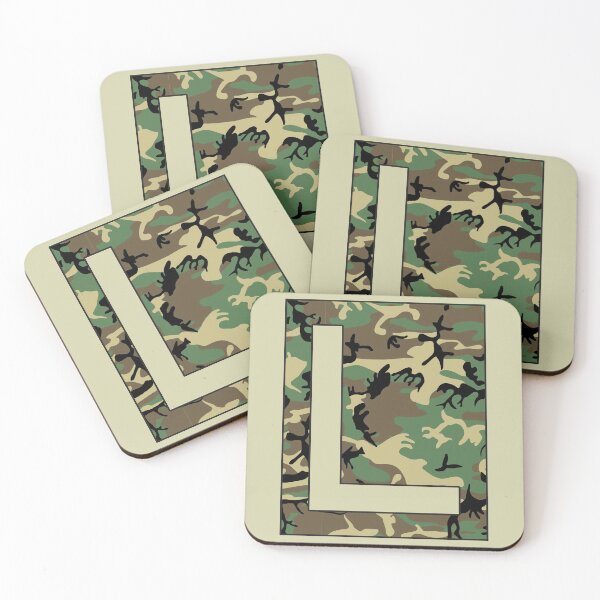 Item preview, Letter "L" Military Camo Stencil font designed and sold by 65 MCMLXV.
