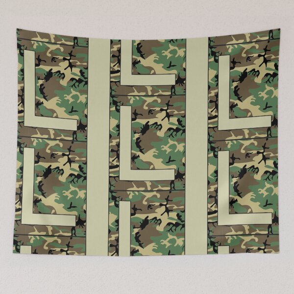 Item preview, Letter "L" Military Camo Stencil font designed and sold by 65 MCMLXV.