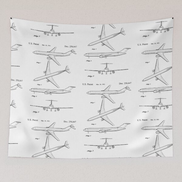 Item preview, Jet aircraft 1981 patent designed and sold by InkedArtPrints.