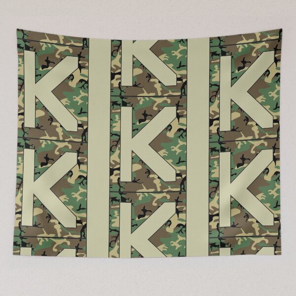 Item preview, Letter "K" Military Camo Stencil font designed and sold by 65 MCMLXV.