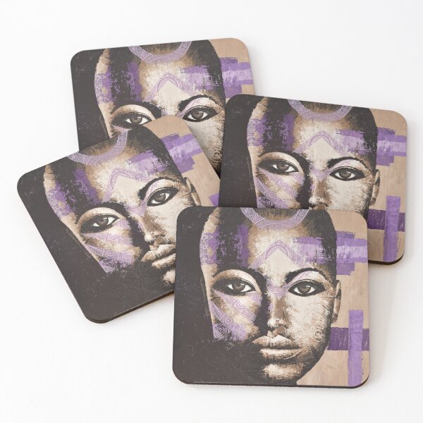 Item preview, Melanin and Purple Tribal Portrait designed and sold by khalaijimase.