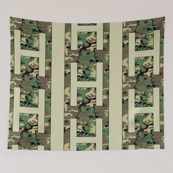 Item preview, Letter "H" Military Camo Stencil font designed and sold by 65 MCMLXV.