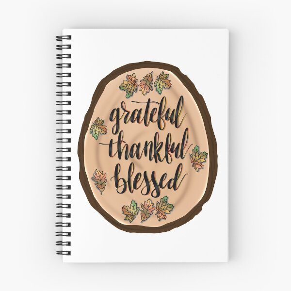 Item preview, Grateful Thankful Blessed wood slice  designed and sold by lettered-lefty.