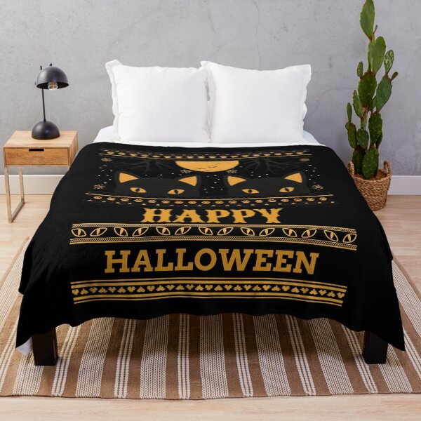 Item preview, Black Cat Happy Halloween designed and sold by jacks-tees.