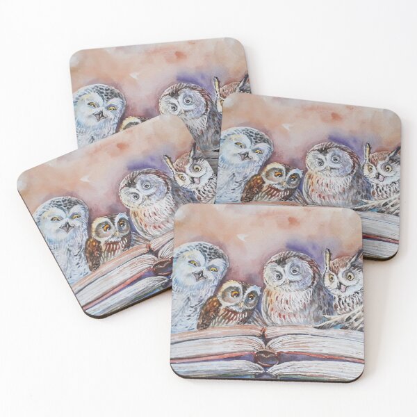 Item preview, Owls reading book designed and sold by Redilion.