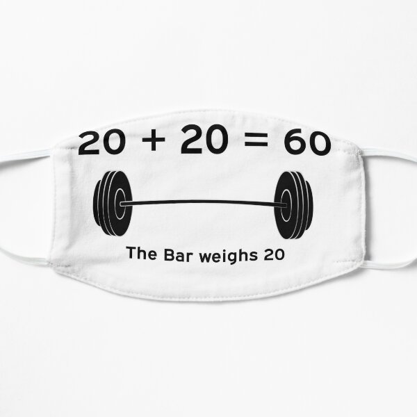 Terminologie zag Bovenstaande 20 + 20 = 60 the bar weighs 20 powerlifting Bodybuilding Lifting Gym" Mask  by powerlifting | Redbubble