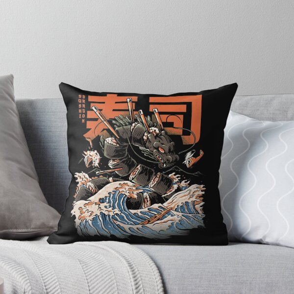 Item preview, El dragón negro del sushi designed and sold by Ilustrata®.