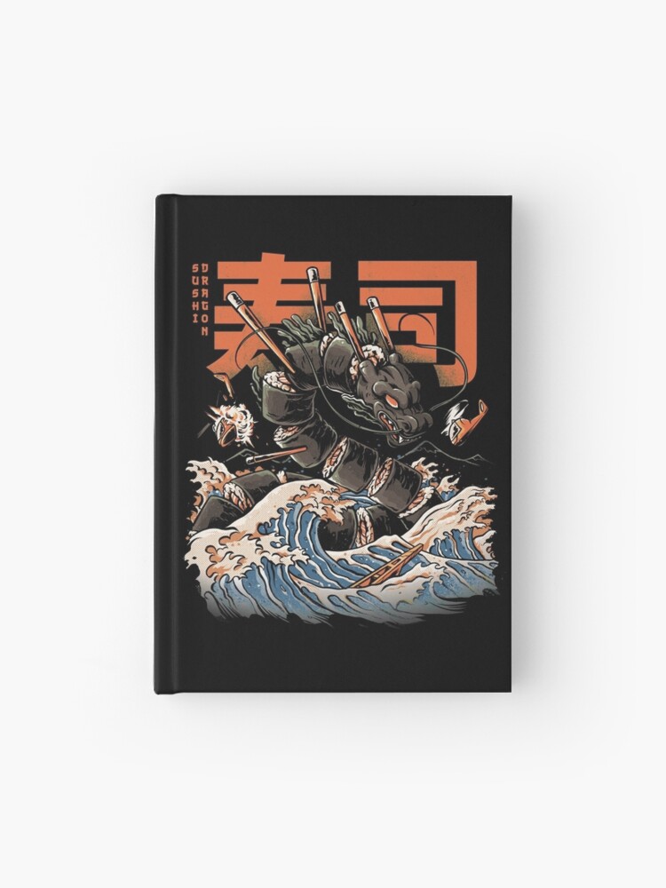 Thumbnail 1 of 3, Journal, The Black Sushi Dragon designed and sold by ilustrata.