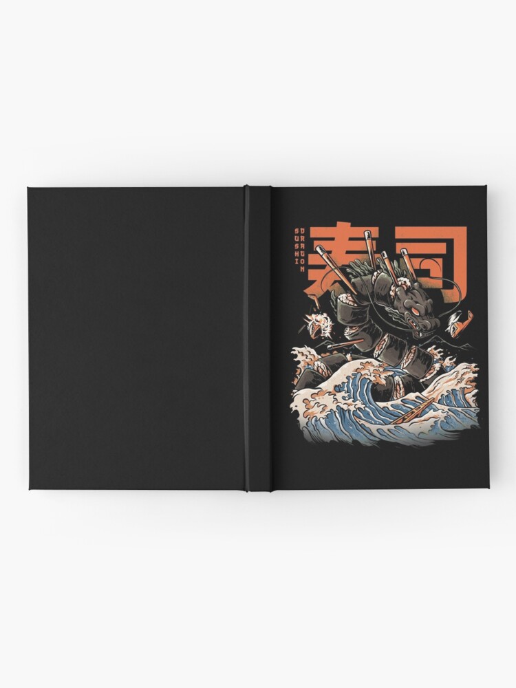 Thumbnail 2 of 3, Journal, The Black Sushi Dragon designed and sold by ilustrata.